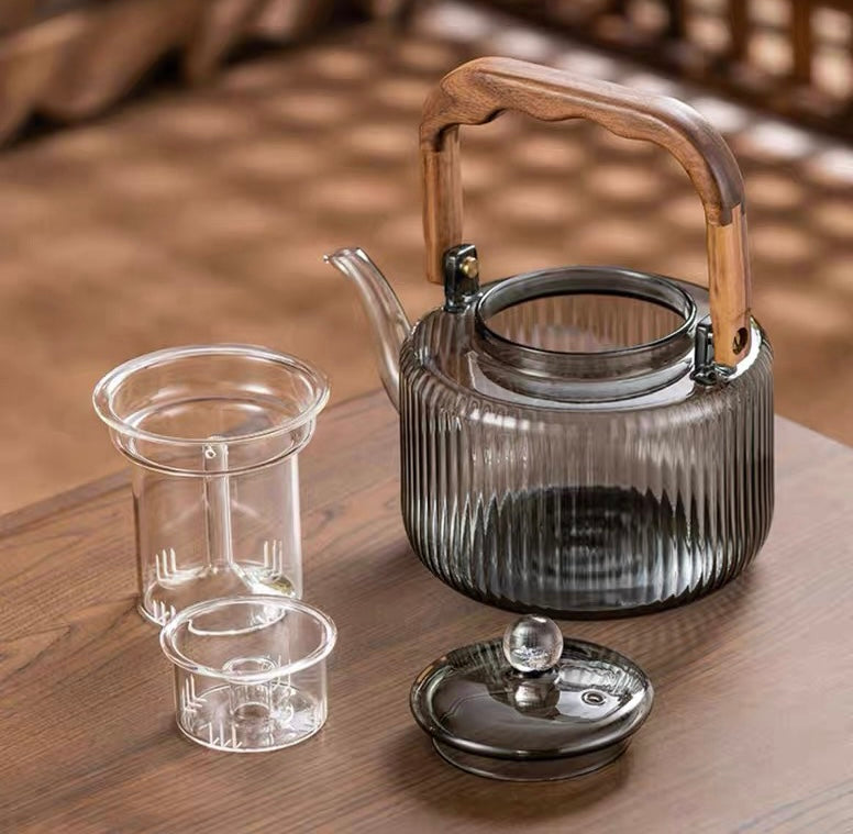 Teekanne / Teekocher aus Glas - Thumbnail 3