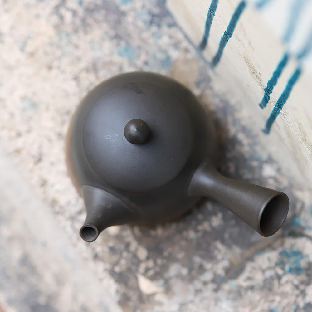 Japanese Kyusu Teapot Black - Thumbnail 4