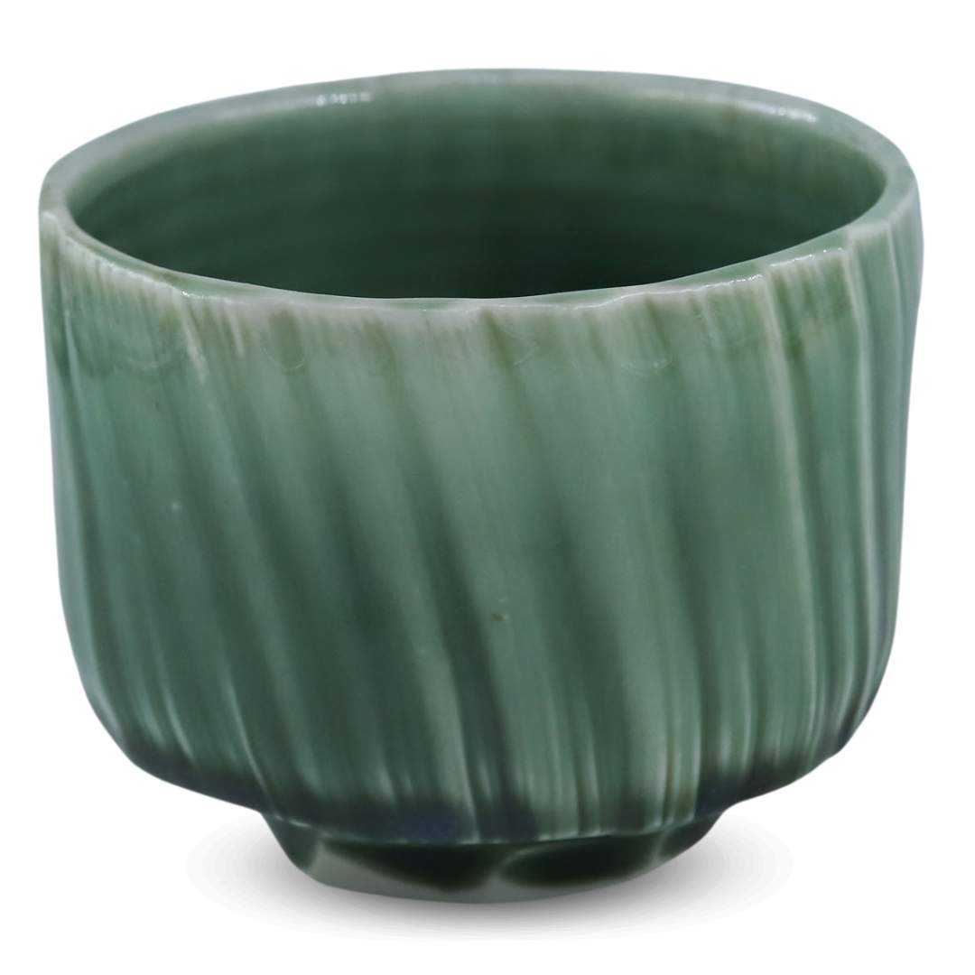 Tea Bowl Porcelain Green Ales Dancak - Thumbnail 3