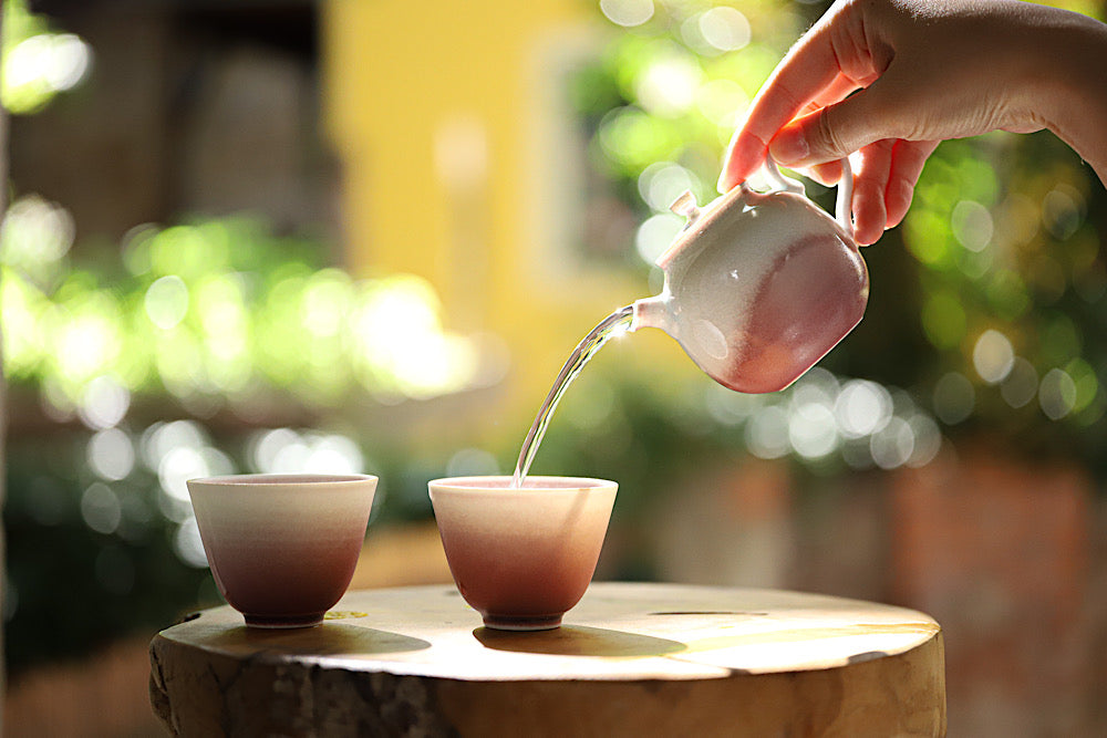 Jingde Zhen Gongfu Teapot Set Sakura - Thumbnail 4