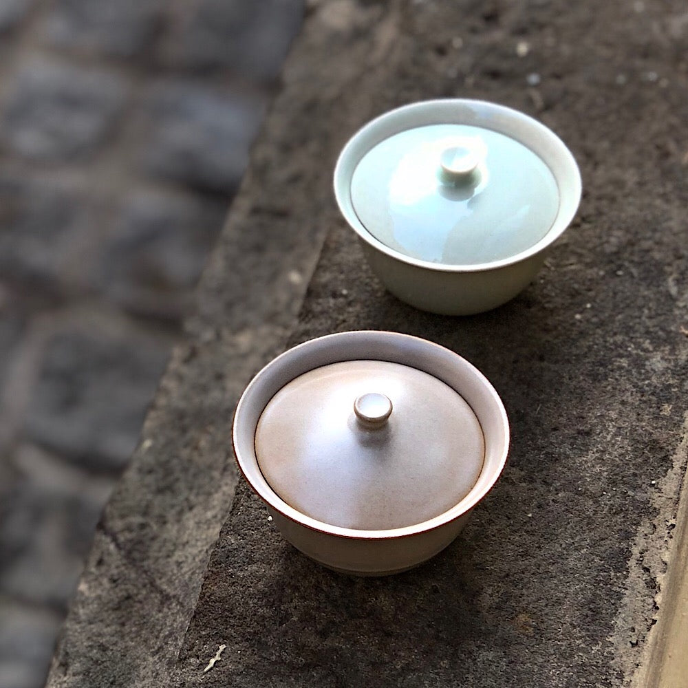 Mini Porcelain Gaiwan Green