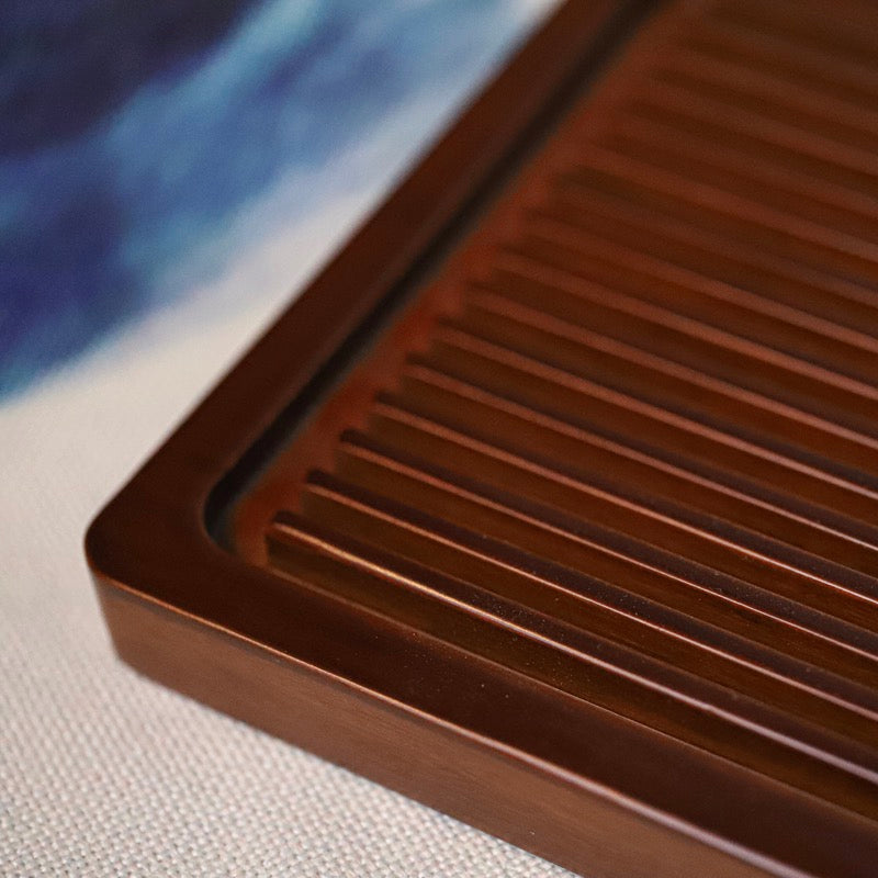 Tea tray made of solid bamboo wood - Thumbnail 2