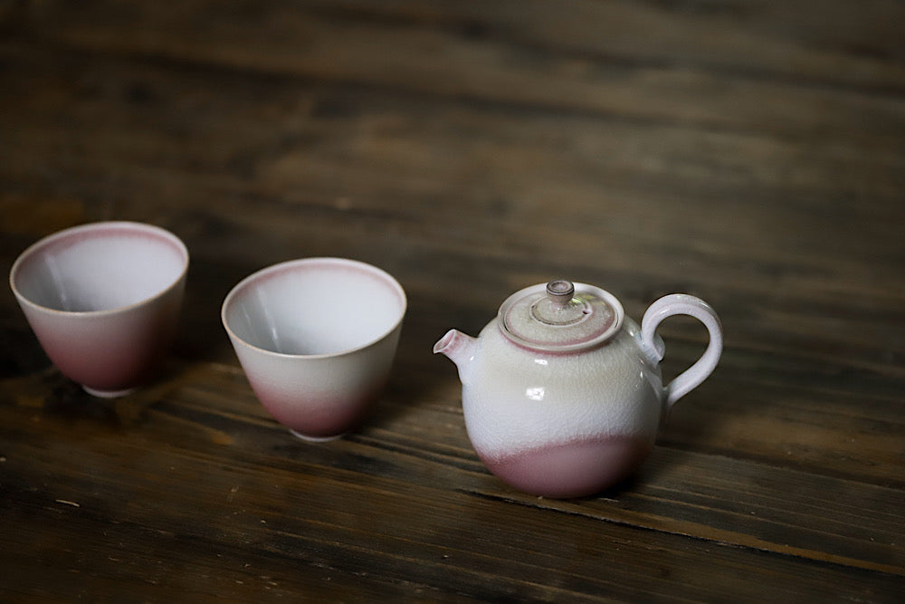 Jingde Zhen Gongfu Teapot Set Sakura - Thumbnail 5
