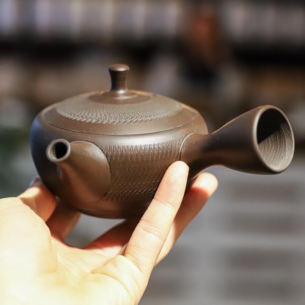 Japanese Kyusu Teapot Brown - Thumbnail 2