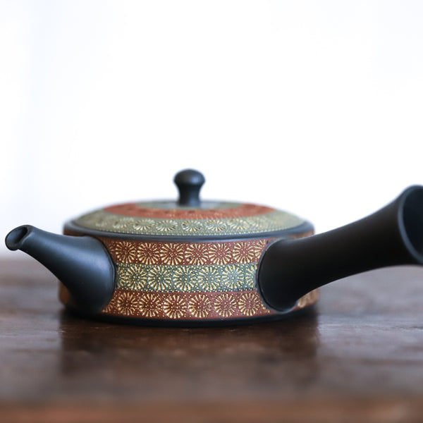Japanese Kyusu by Teruyuki Isobe Red-Green (135 ml)